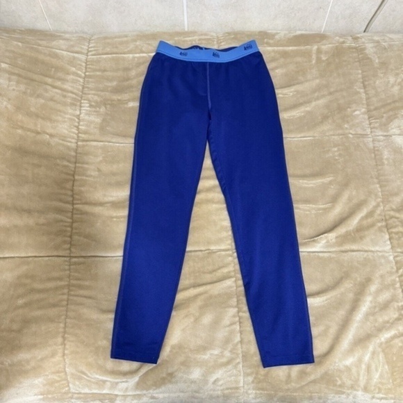 REI Medium (10-12) Solid Purple Midweight Base Layer Pants w/25" Inseam - EUC - Picture 1 of 3